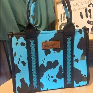 Wrangler Turquoise and Black Tote Bag